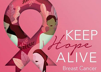 Keep hope alive breast cancer awareness poster.