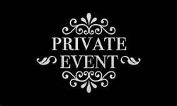 The private event logo on a black background.