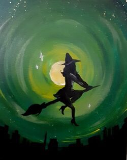 Witch on broom