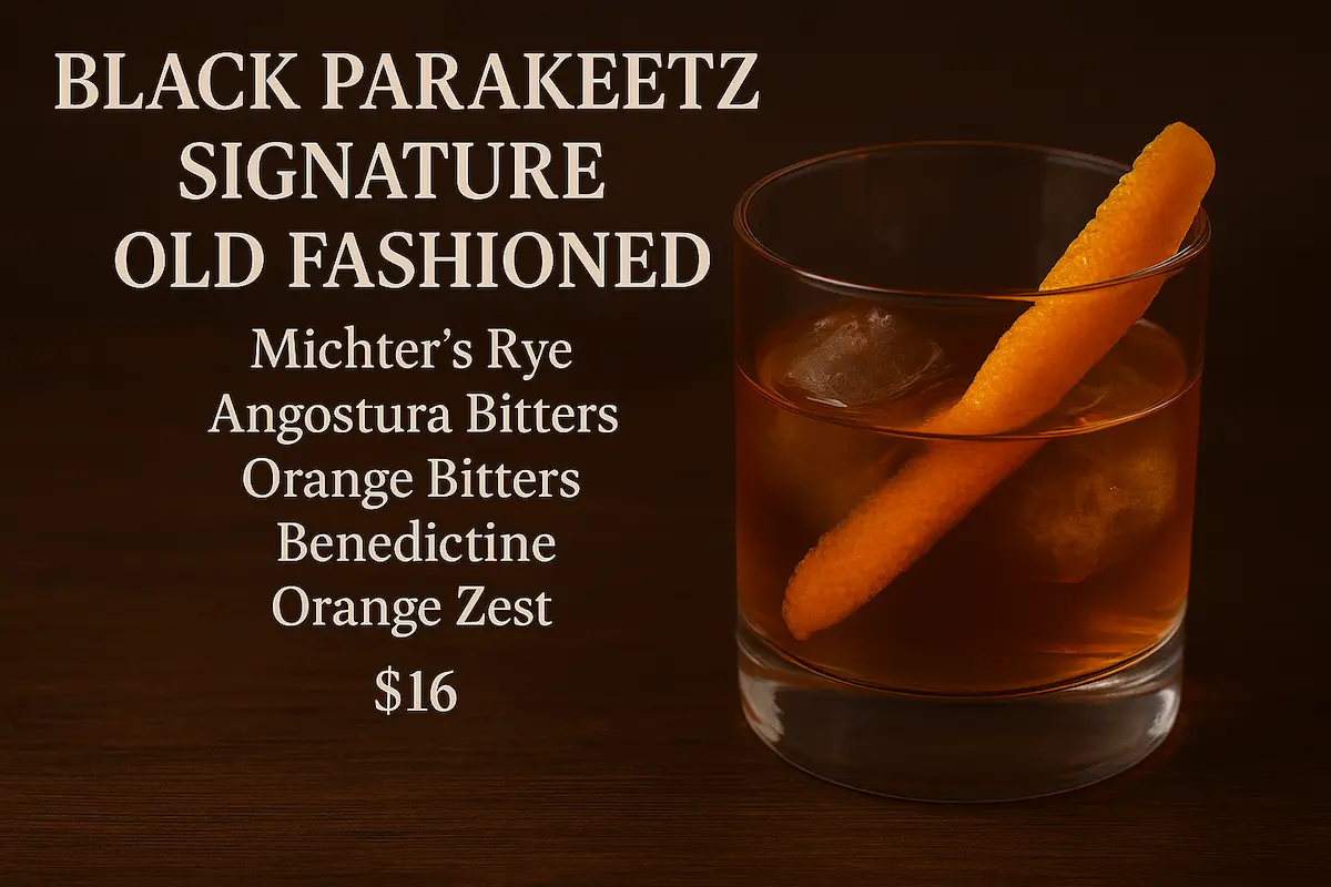Black Parakeetz Signature Old Fashioned