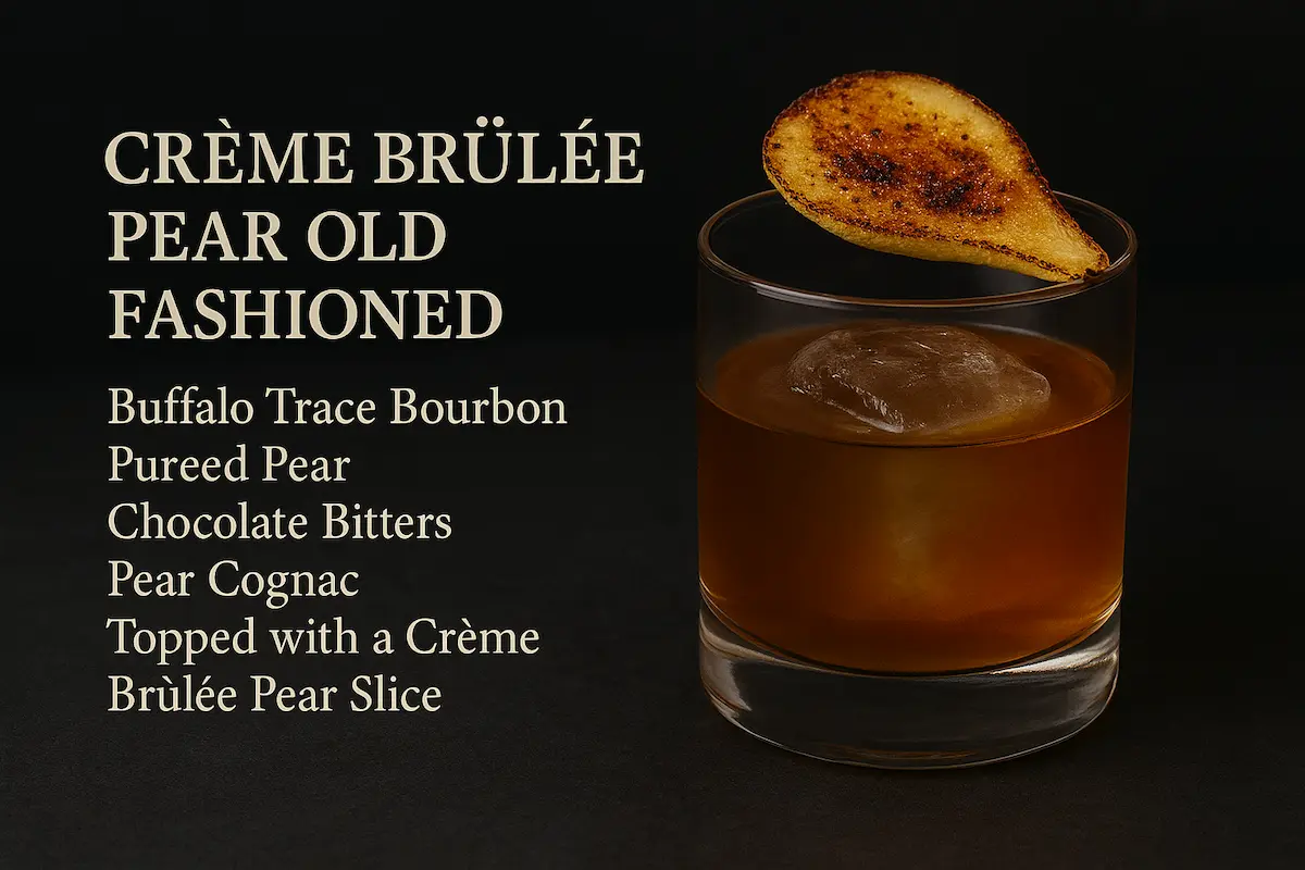 Crème Brûlée Pear Old Fashioned
